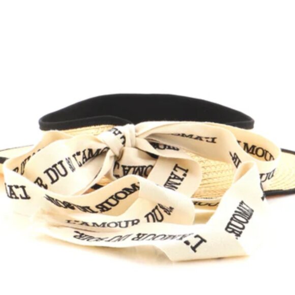 Gucci 'L'amour Du Soir' Wide Brim Straw Sun Visor - Picture 8 of 11